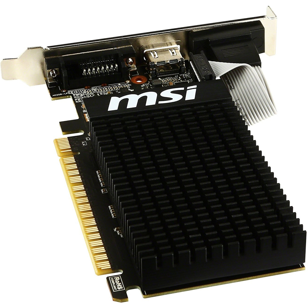 Відеокарта MSI GeForce GT 710 2Gb 64bit 954/1600MHz (GT 710 2GD3H LP) Тип пам'яті GDDR3