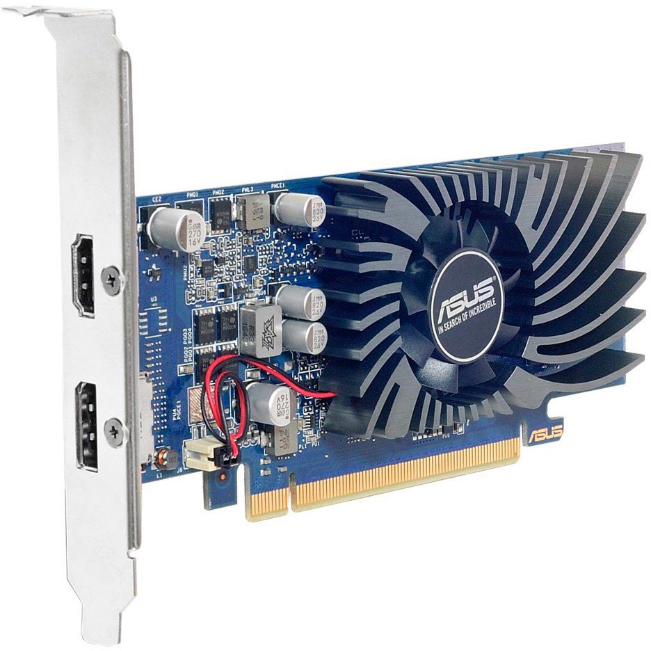 Видеокарта ASUS GeForce GT1030 2GB 64bit 1228/6008MHz (GT1030-2G-BRK) Объем встроенной памяти, Гб 2