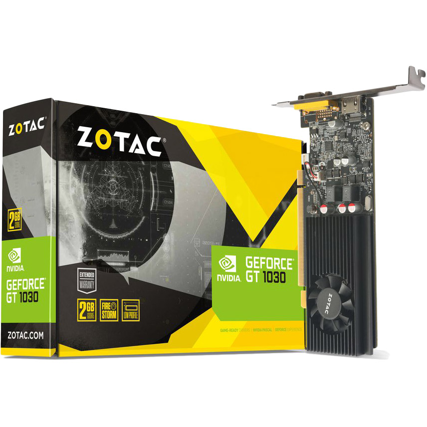 Фото Видеокарта ZOTAC GeForce GT1030 2GB 64Bit 1227/6000MHz (ZT-P10300E-10L)