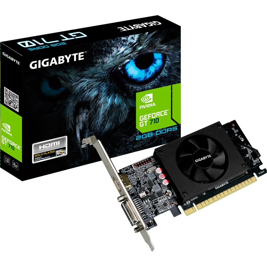 Відеокарта GIGABYTE GeForce GT710 2GB 64Bit 954/5010Mhz (GV-N710D5-2GL) Тип пам'яті GDDR5