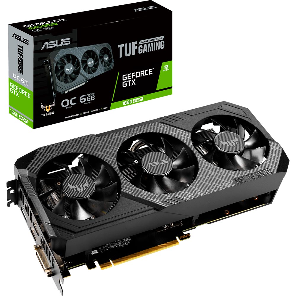 Фото Відеокарта ASUS GeForce GTX1660 SUPER 6GB 192bit 1860/14002Mhz (TUF 3-GTX1660S-O6G-GAMING)