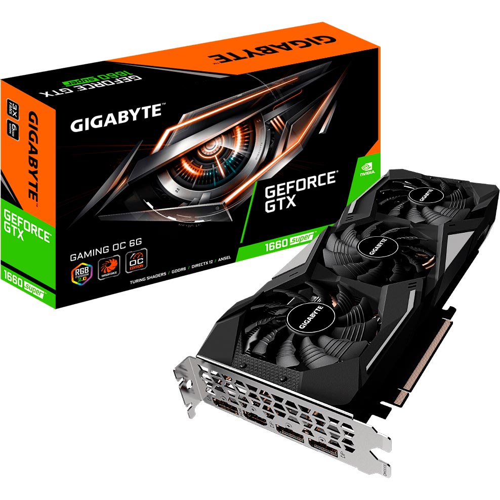 Видеокарта GIGABYTE GeForce GTX 1660 SUPER 6GB 192Bit 1860/14000Mhz  (GV-N166SGAMING OC-6GD) - в интернет-магазине Фокстрот: цены, отзывы,  характеристики | купить в Киеве, Харькове, Днепропетровске, Одессе - Украина