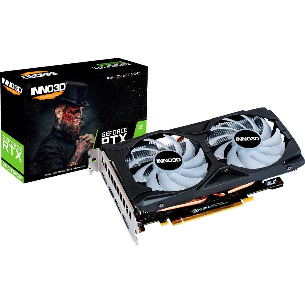 Відеокарта INNO3D GeForce RTX2060 SUPER 8GB 256Bit 1665/14000Mhz (N206S2-08D6X-1710VA15LB)
