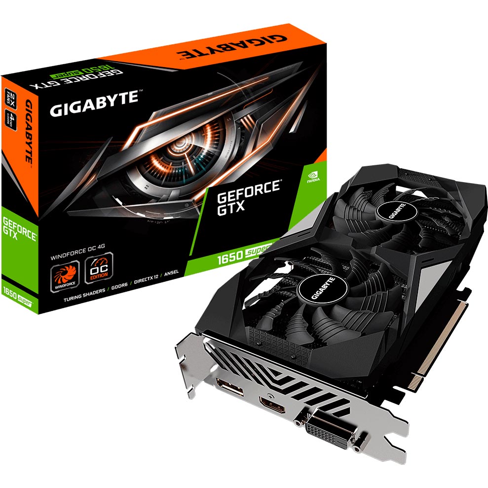 Фото Відеокарта GIGABYTE GeForce GTX 1650 SUPER 4GB 128Bit 1755/12000Mhz (GV-N165SWF2OC-4GD)