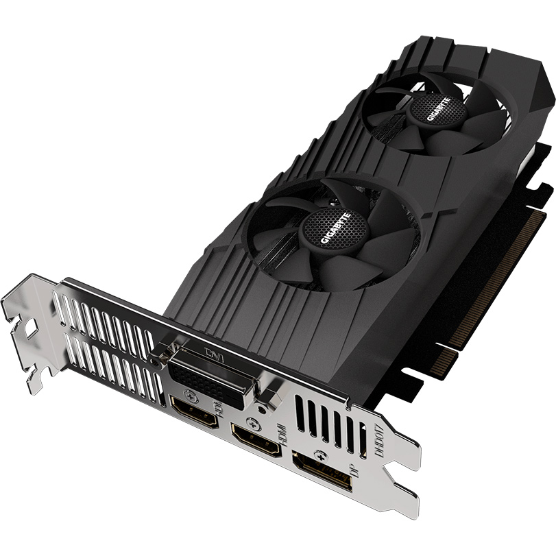Відеокарта GIGABYTE GeForce GTX1650 4GB 128Bit 1620/12000Mhz LP (GV-N1656OC-4GL) Об'єм вбудованої пам'яті, Гб 4