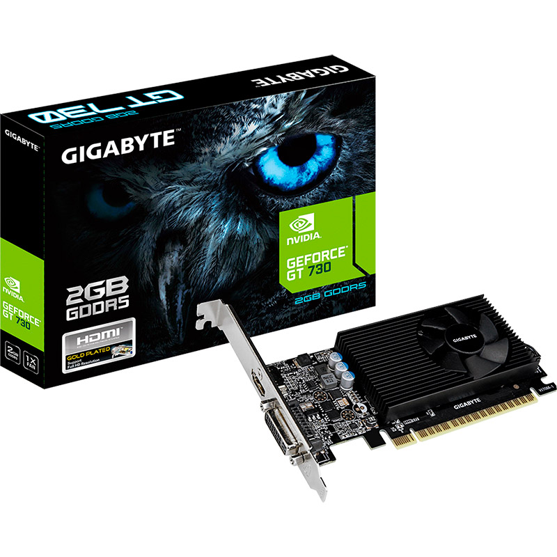 Видеокарта GIGABYTE GeForce GT730 2GB 64Bit 902/5000Mhz LP (GV-N730D5-2GL) Тип памяти GDDR5