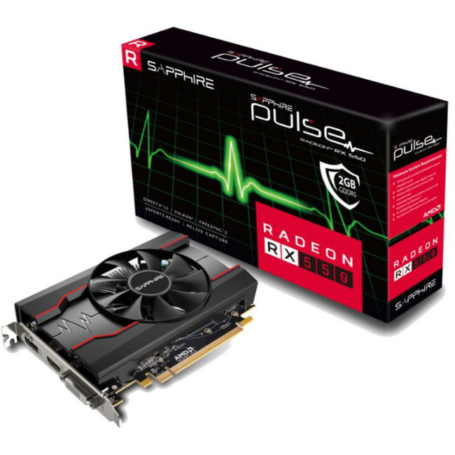 Відеокарта SAPPHIRE PULSE RADEON 550 2G GDDR5 64bit (11268-21-20G) Виробник чіпу AMD