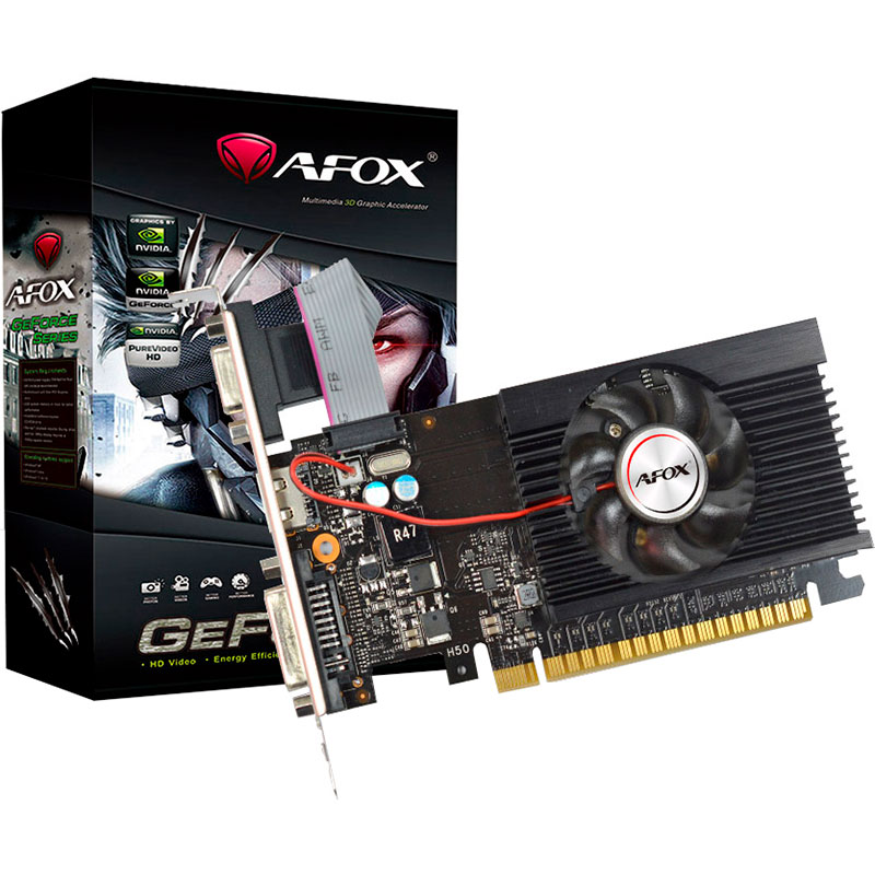 Відеокарта AFOX GeForce GT 710 2 ГБ GDDR3 (AF710-2048D3L5-V3) Об'єм вбудованої пам'яті, Гб 2