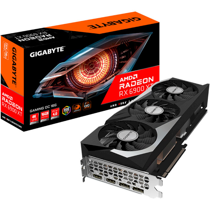 

Видеокарта GIGABYTE Radeon RX 6900 XT 16GB DDR6 GAMING OC (GV-R69XTGAMING_OC-16GD), Radeon RX 6900 XT 16GB DDR6 GAMING OC