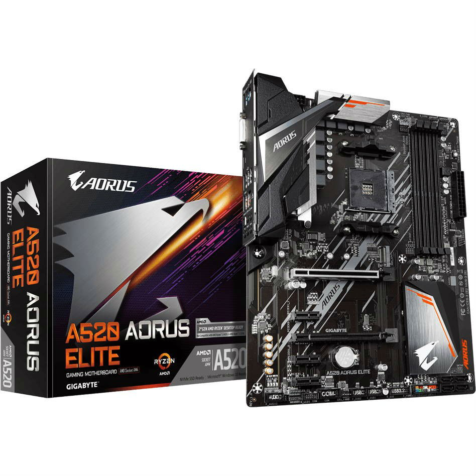 Материнська плата GIGABYTE A520 AORUS ELITE Чіпсет AMD A520