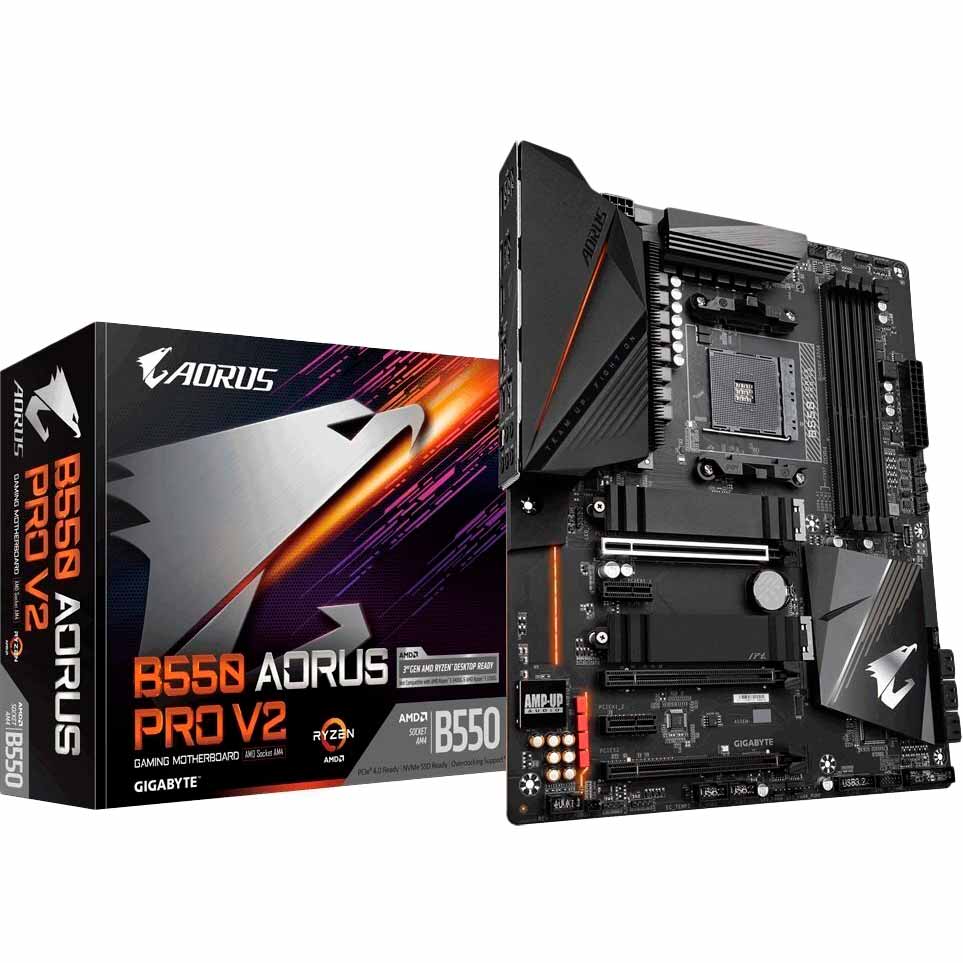 Материнская плата GIGABYTE B550 AORUS PRO V2 Поддерживаемые процессоры AMD Ryzen 3-го поколения