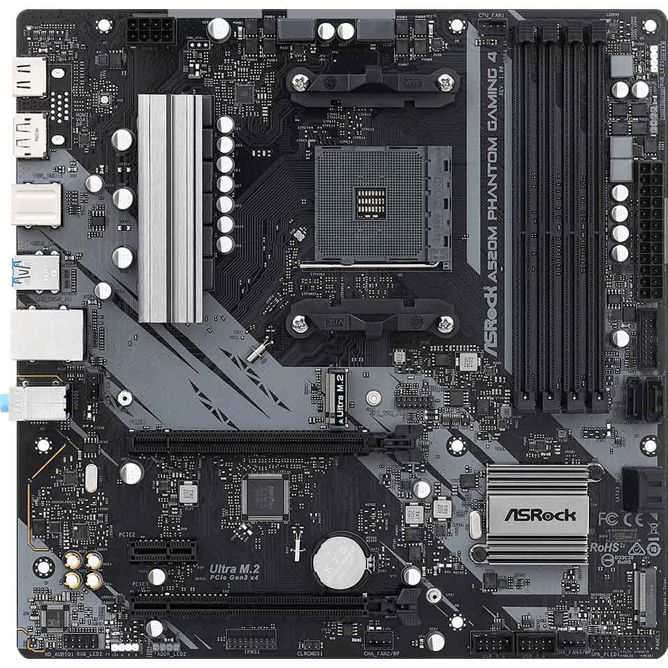 Материнская плата ASRock A520M Phantom Gaming 4