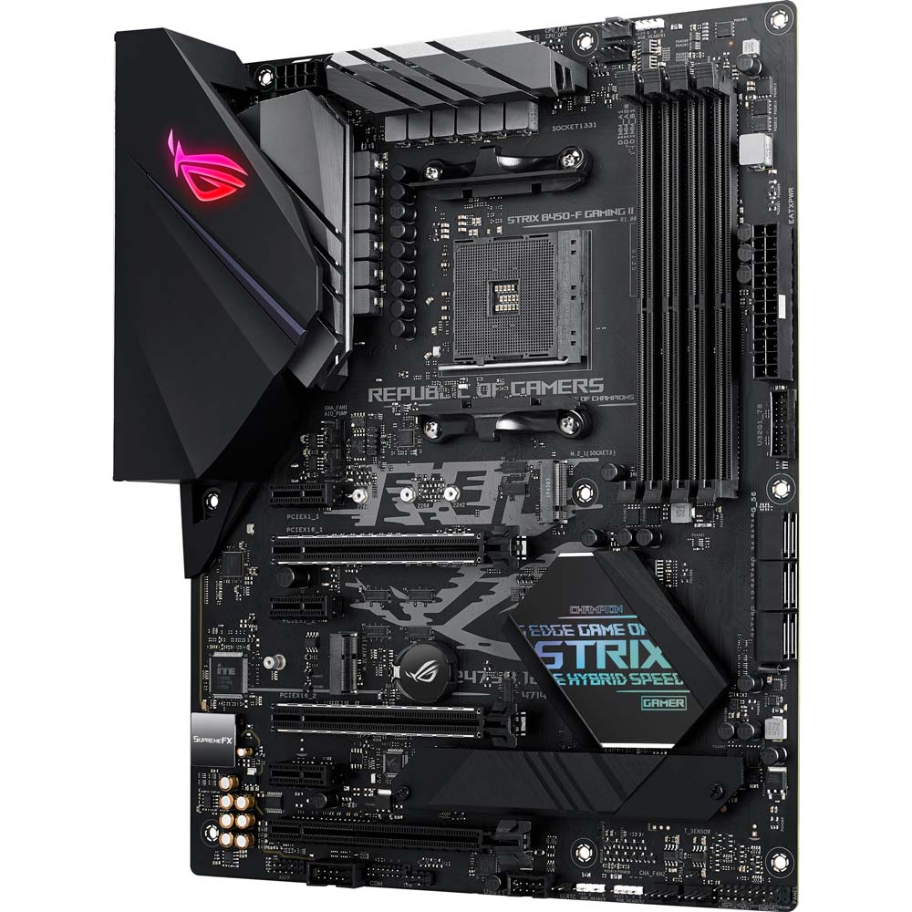 Материнская плата ASUS STRIX B450-F GAMING II Частота работы памяти 4400, 4000, 3866, 3600, 3466, 3200, 3000, 2800, 2666, 2400, 2133