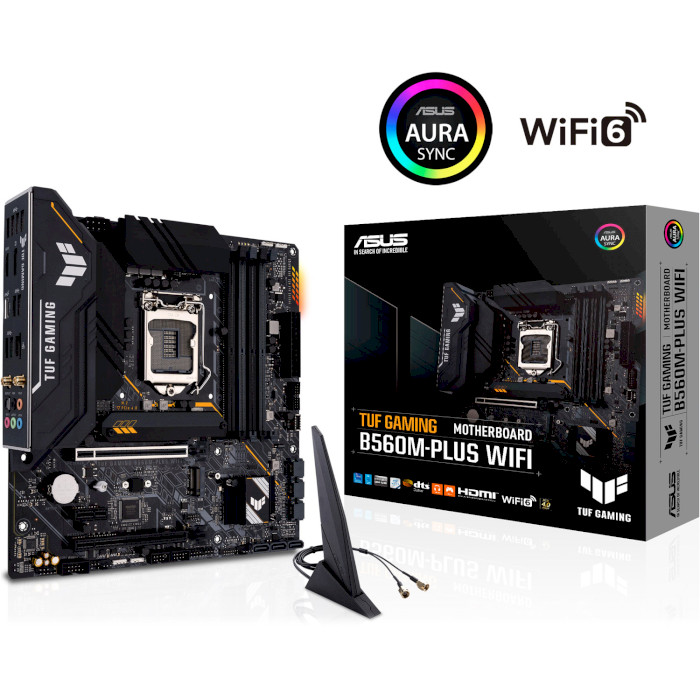 

Материнская плата ASUS TUF GAMING B560M-PLUS WIFI (TUF_GAM_B560M-PLUS_WIFI), TUF GAMING B560M-PLUS WIFI