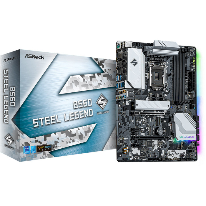 

Материнская плата ASROCK B560 STEEL LEGEND ATX, B560 STEEL LEGEND, ATX