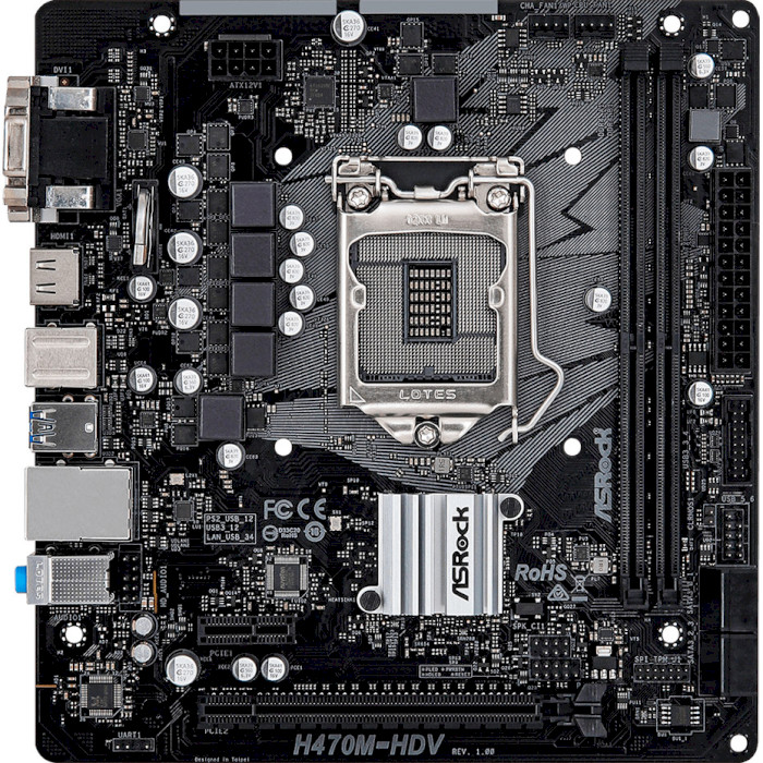 Материнская плата ASROCK H470M-HDV mATX Назначение для настольного компьютера