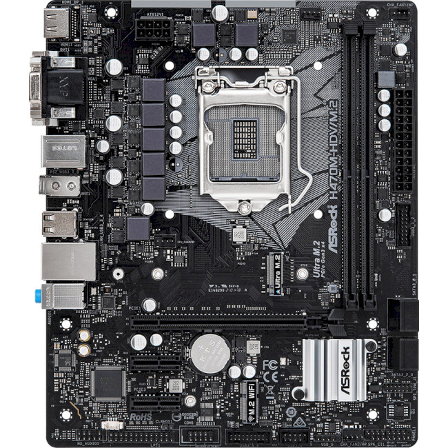 Материнська плата ASROCK H470M-HDV / M. 2 mATX Принзначення для настільного комп'ютера