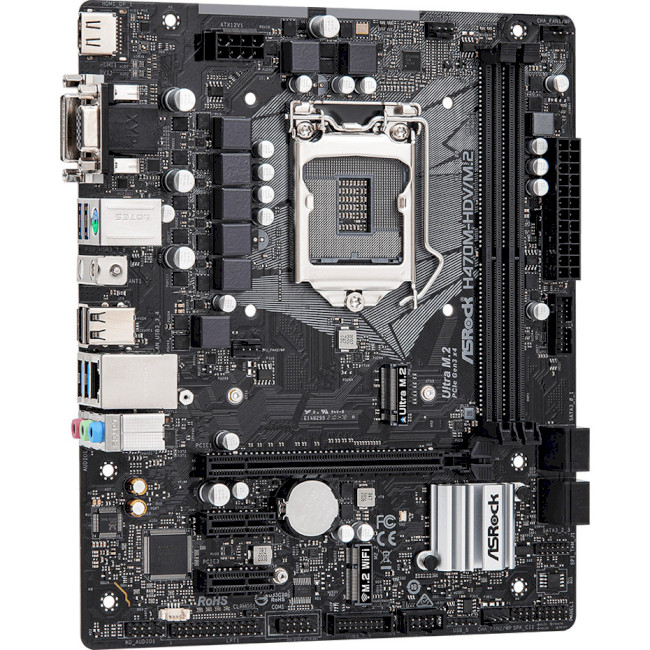 Материнська плата ASROCK H470M-HDV / M. 2 mATX Підтримувані процесори 10-е и 11-е поколение Intel Core i9/i7/i5/i3/Pentium/Celeron