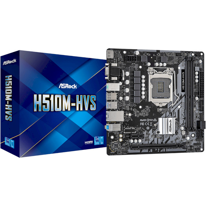 

Материнская плата ASROCK H510M-HVS mATX, H510M-HVS, mATX