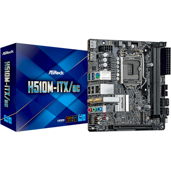 Материнська плата ASROCK H510M-ITX / AC