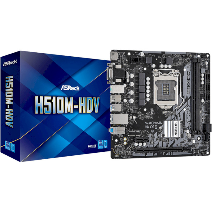 

Материнская плата ASROCK H510M-HDV, H510M-HDV, mATX
