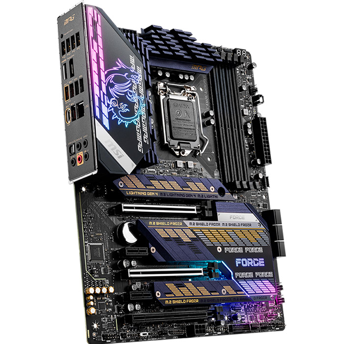 Материнская плата MSI MPG Z590 Gaming Force 1200 Поддерживаемые процессоры 10-е и 11-е поколение Intel Core i9/i7/i5/i3/Pentium/Celeron