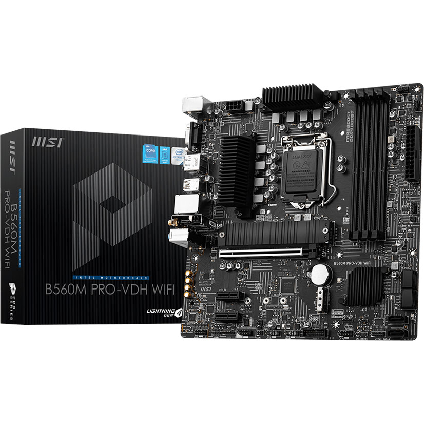 Материнська плата MSI B560M PRO-VDH WiFi Підтримувані процесори Intel Core 10th/11th, Pentium Gold, Celeron