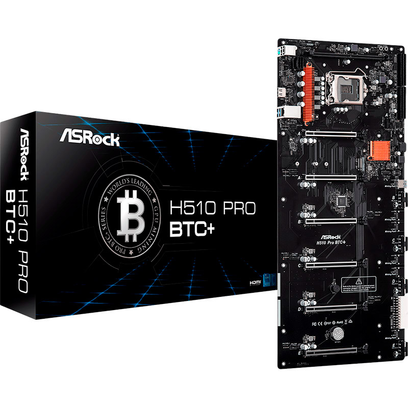 Внешний вид Материнская плата ASROCK H510 Pro BTC+