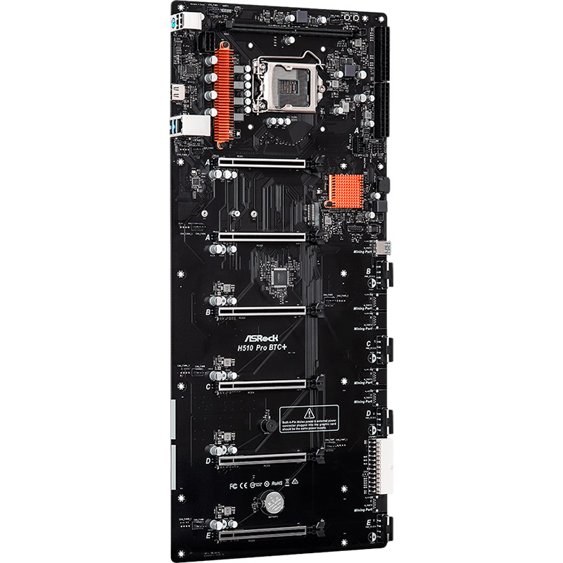 Материнская плата ASROCK H510 Pro BTC+ Назначение для майнинга