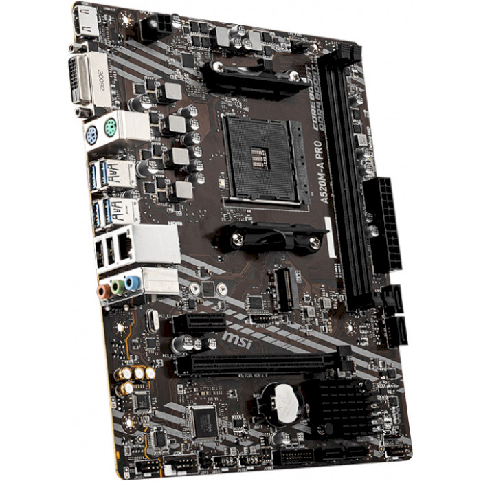 Материнська плата MSI A520M-A PRO Підтримувані процесори 3-е поколение AMD Ryzen