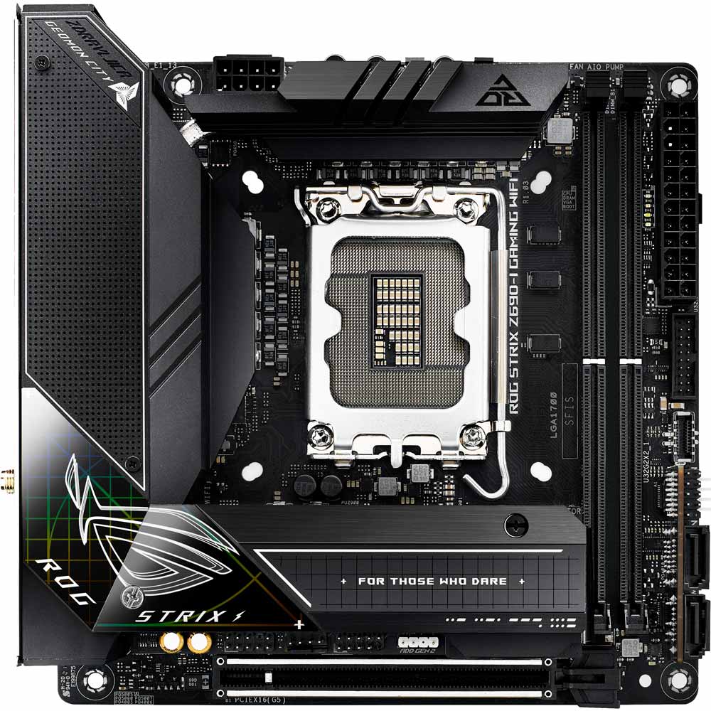 

Материнская плата ASUS STRIX Z690-I Gaming Wi-Fi, STRIX Z690-I GAMING WIFI s1700 mITX