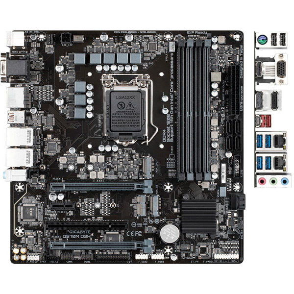 Материнская плата GIGABYTE Q570M D3H Назначение для настольного компьютера