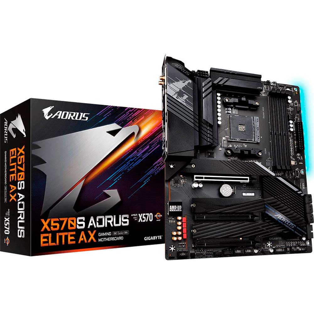 Материнская плата GIGABYTE X570S AORUS ELITE AX Поддерживаемые процессоры AMD Ryzen 5000, 4000, 3000, 2000 под AMD Socket AM4