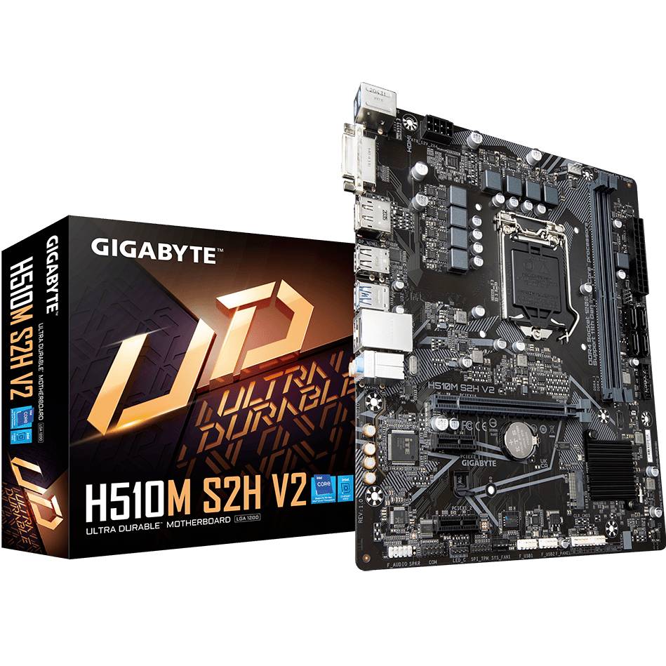 Материнська плата GIGABYTE H510M S2H V2 Підтримувані процесори 11th Generation Intel Core i9, Intel Core i7, Intel Core i5, 10th Generation Intel Core i9, Intel Core i7, Intel Core i5, Intel Core i3, Intel Pentium, Intel Celeron