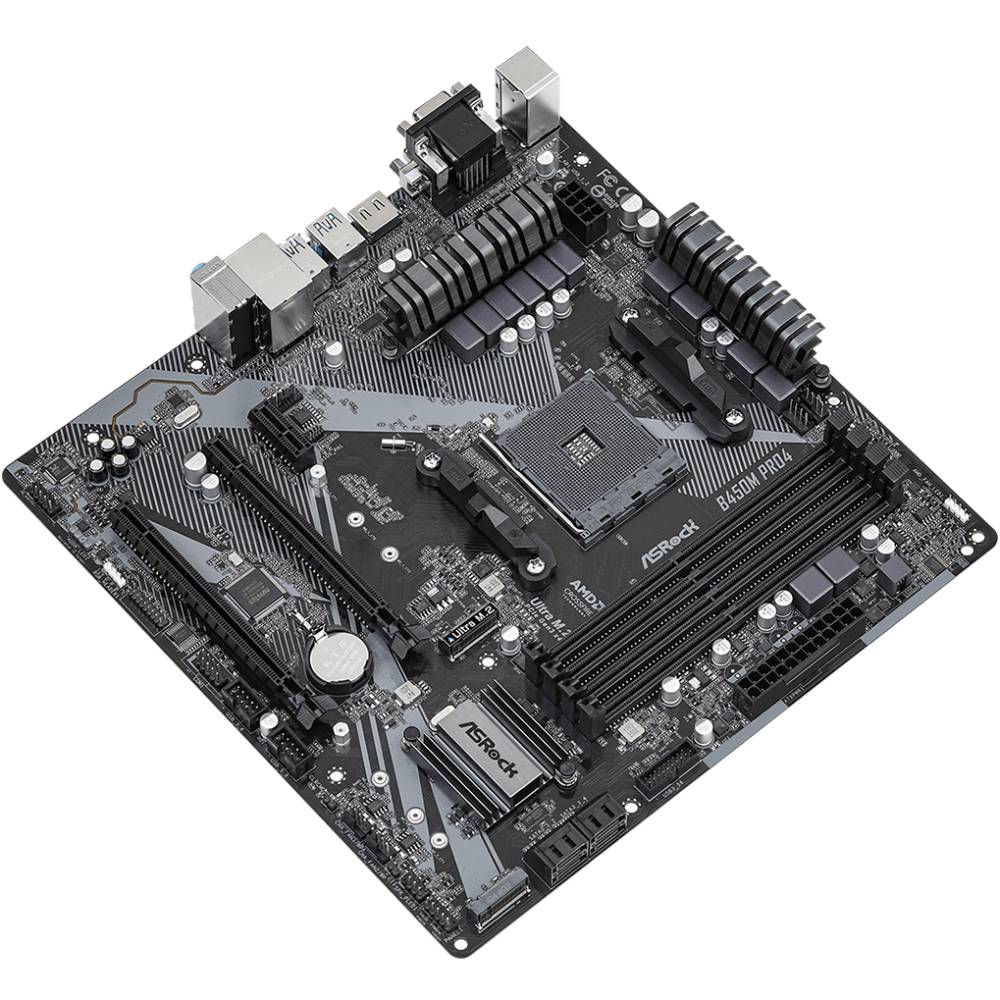 Материнська плата ASROCK B450M PRO4 R2.0 Сокет AMD AM4