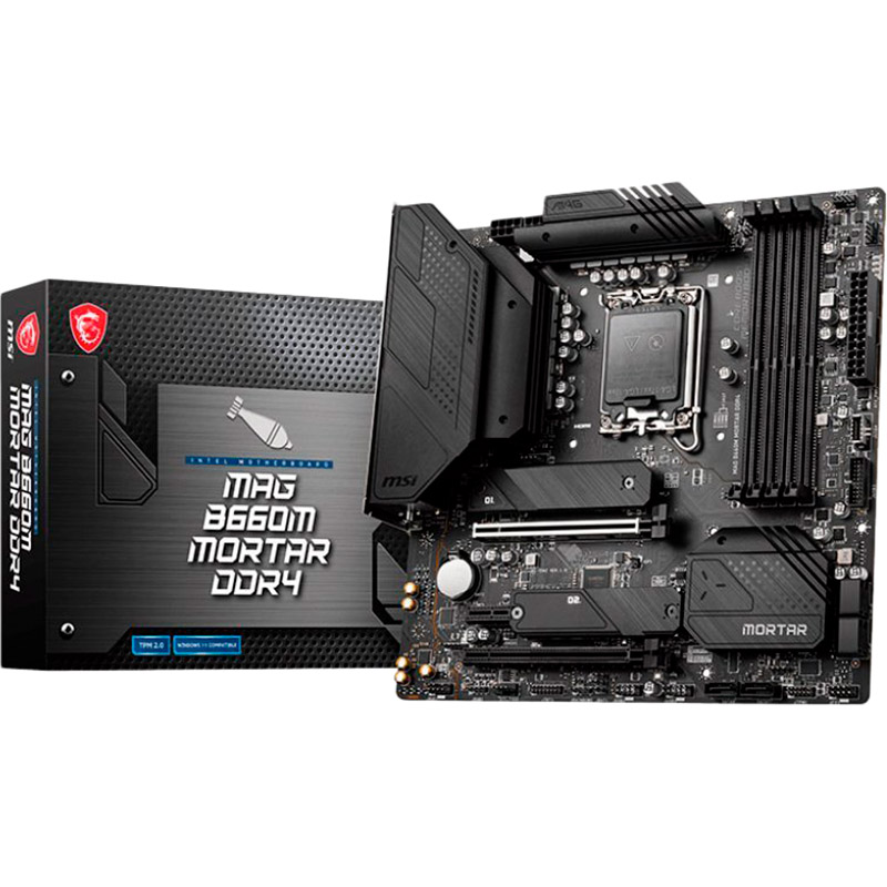 Материнская плата MSI MAG B660M MORTAR Поддерживаемые процессоры 12th Gen Intel Core, Pentium Gold and Celeron processors