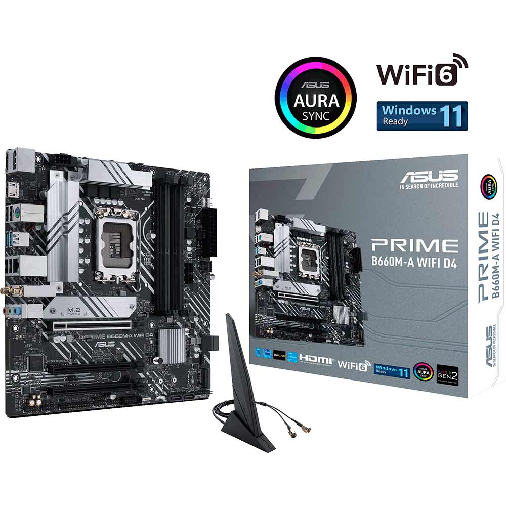 Замовити Материнська плата ASUS PRIME B660M-A WIFI D4 s1700 mATX