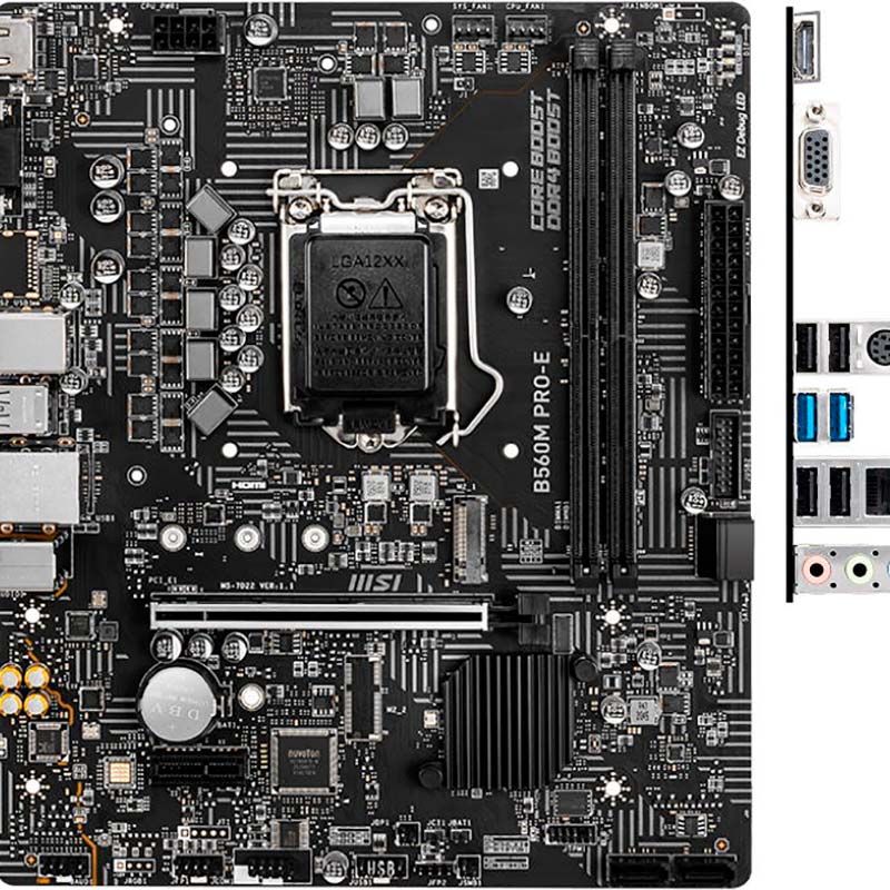Материнская плата MSI B560M Pro-E (B560M_PRO-E) Назначение для настольного компьютера