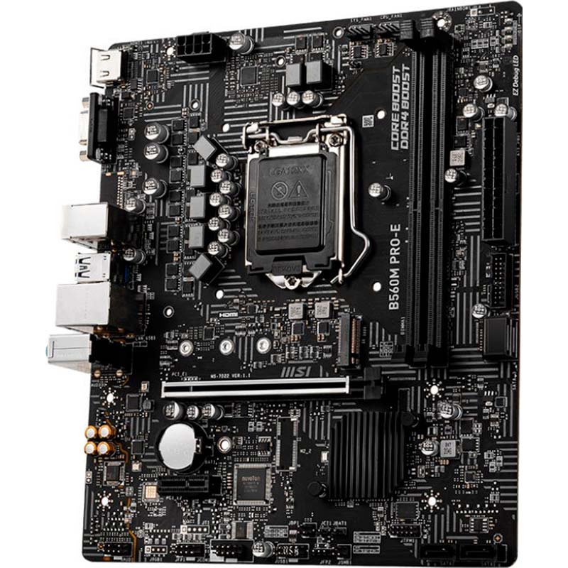 Материнская плата MSI B560M Pro-E (B560M_PRO-E) Частота работы памяти 4800, 4600, 4533, 4400, 4266, 4000, 3866, 3733, 3600, 3466, 3333, 3200, 3000, 2933, 2800, 2666, 2400, 2133