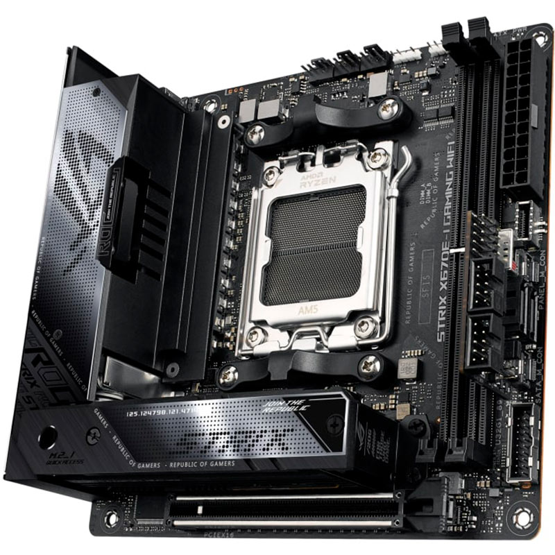 Материнська плата ASUS ROG STRIX X670E-I GAMING WIFI sAM5 mITX (90MB1B70-M0EAY0) Сокет AMD AM5