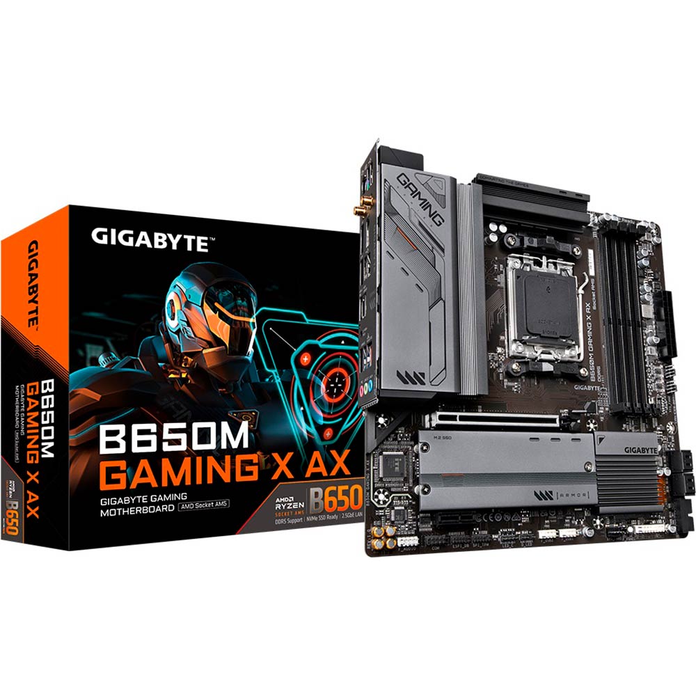 Зовнішній вигляд Материнська плата GIGABYTE B650M GAMING X AX