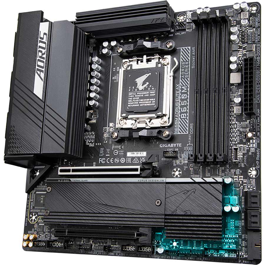 Материнская плата Gigabyte B650M Aorus Elite AX Назначение для настольного компьютера