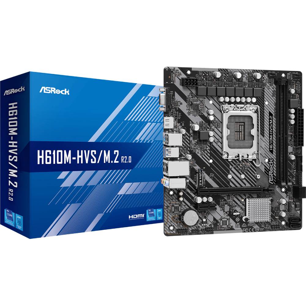 Материнская плата ASROCK H610M-HVS/M.2 R2.0 Чипсет Intel H610