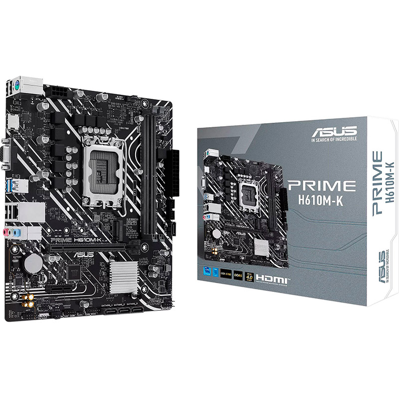 Материнська плата ASUS PRIME H610M-K (90MB1GA0-M0EAY0) Чіпсет Intel H610