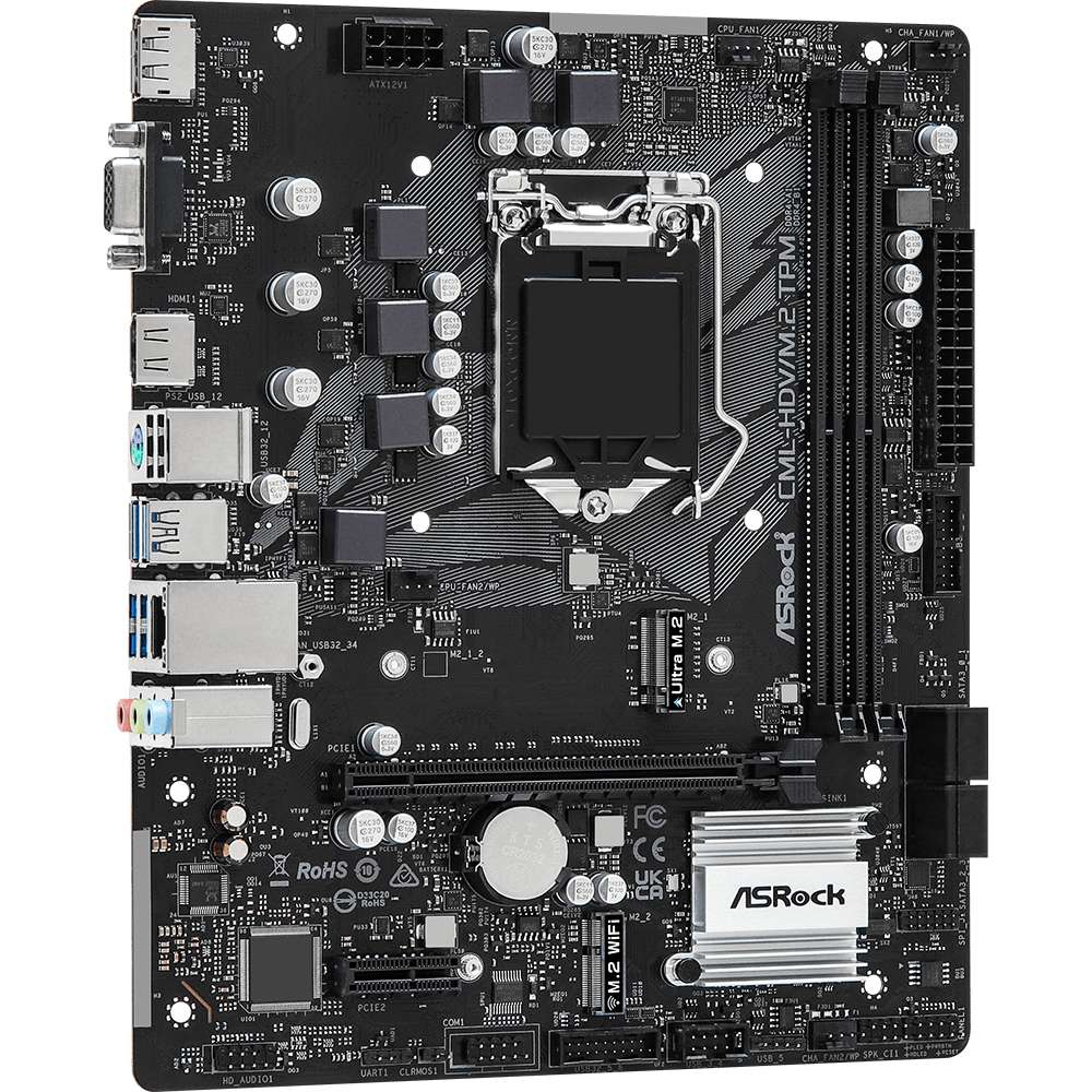 Материнская плата ASROCK CML-HDV/M.2 TPM Назначение для настольного компьютера