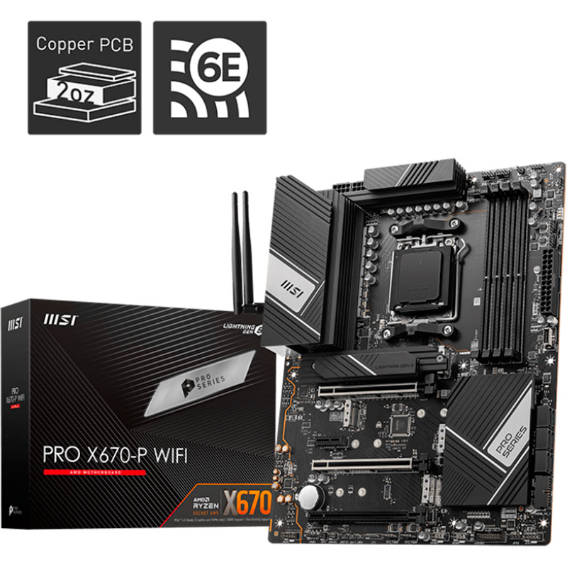 Материнская плата MSI PRO X670-P WIFI Чипсет AMD X670