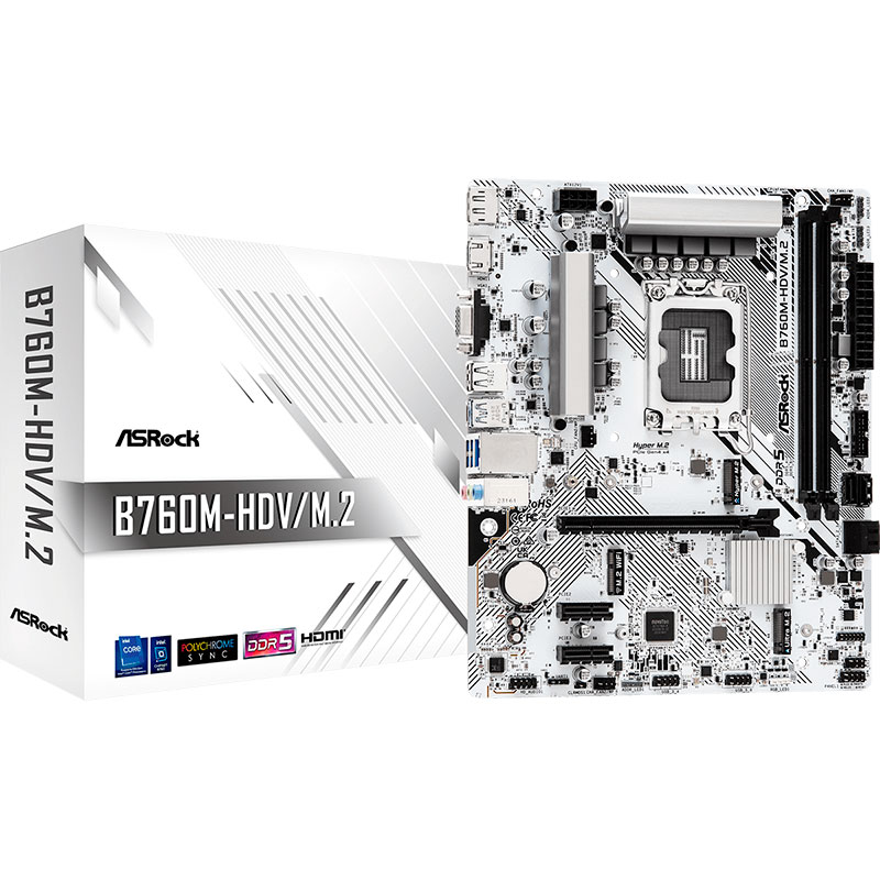Материнська плата ASROCK B760M-HDV/M.2 Чіпсет Intel B760