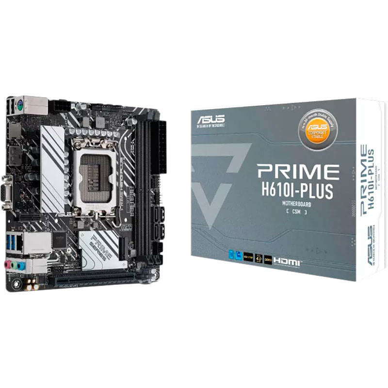 Фото Материнська плата ASUS PRIME H610I-PLUS-CSM