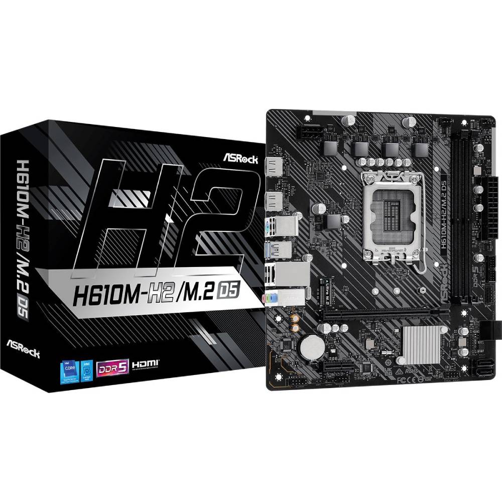 Материнська плата ASROCK H610M-H2/M.2 D5 Підтримувані процесори 14th, 13th & 12th-е поколение Intel® Core (LGA1700); Intel Hybrid Technology; Intel Turbo Boost Max 3.0 Technology