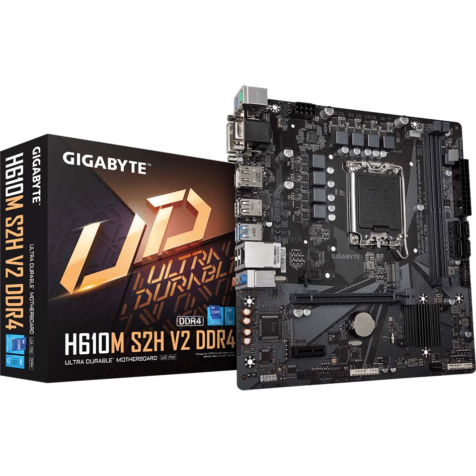 Зовнішній вигляд Материнська плата GIGABYTE H610M S2H s1700 mATX
